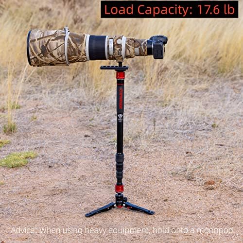IFOOTAGE Cobra 3 A180T,Camera Monopod with Tripod Base,Aluminum Professional Video Monopod,Suitable for SLR Cameras and Camcorders(71") - Image 3