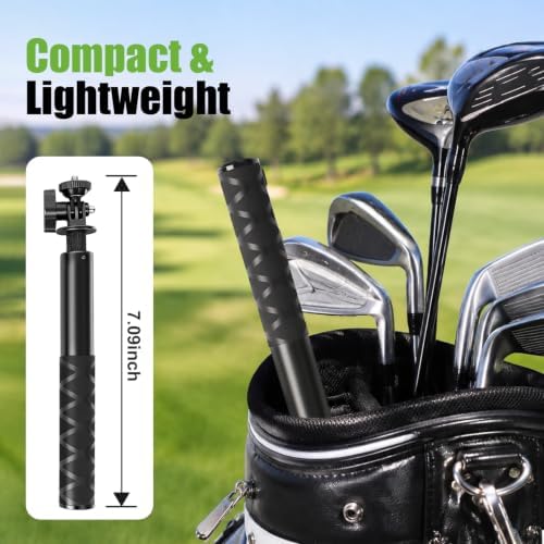 Golf Tripod Selfie Stick, 47” All-Terrain Phone Monopod with Ground Spike & Tripod Base | Magnetic Phone Holder, 1/4” Screw, Carry Bag | for Golf Swing Recording, Vlog, Travel, Outdoor Sports - Image 4