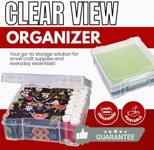 ArtBin 6953AB ClearView 6" x 6" Box Art & Craft Organizer, [1] Plastic Storage Case, Clear (Pack of 6) - Image 2