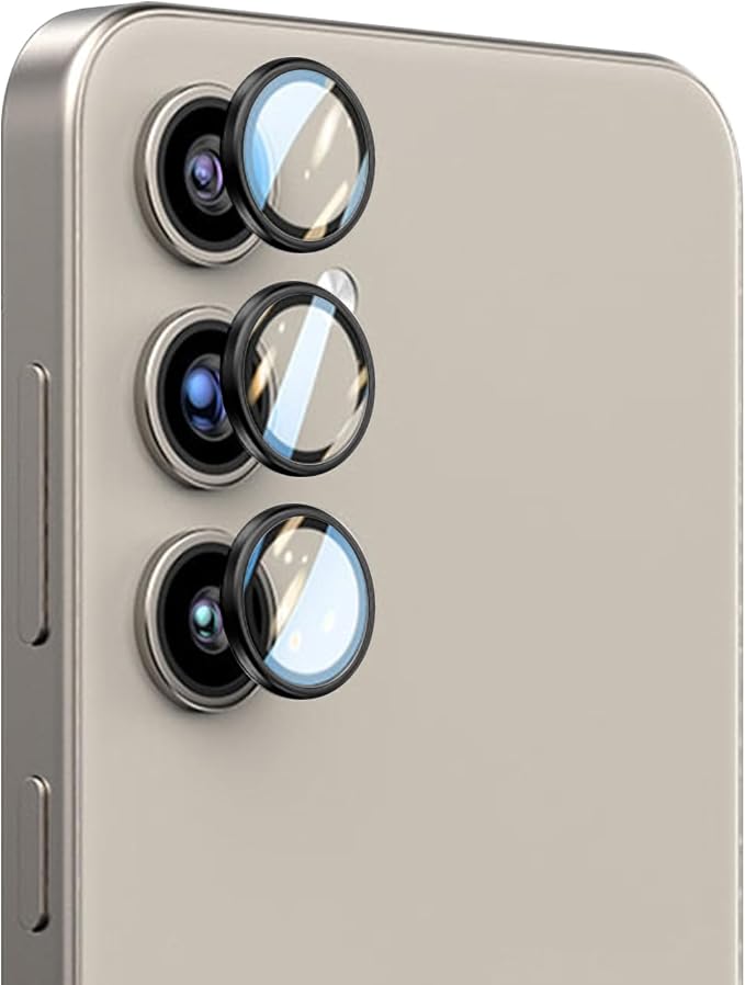 Camera Lens Protector for Samsung Galaxy A35, Black | AR+AF, 9H Tempered Glass, Individual Metal Ring, Anti Glare, Fall Protection, Camera Screen Cover by TENOC