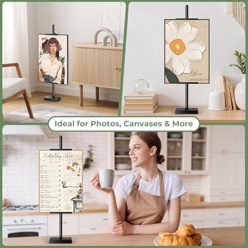 Rofio Adjustable Tabletop Easel, Picture Frame & Sign Display Stand, Black - Image 2