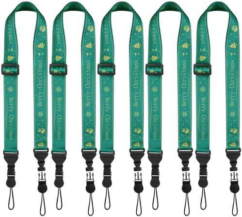FIEIL 5Pcs Christmas iPad Strap, Adjustable Camera Neck Strap, Comfortable Shoulder Strap for Bags, Cellphone Tablet, Camera, Binocular, An Excellent Christmas Gift Choice -Green by FIEIL