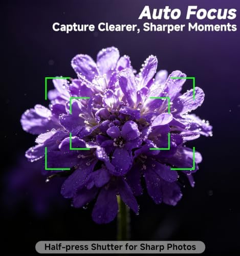 Digital Camera 4K, 44MP Autofocus Compact Digital Camera, 64GB, 2 Batteries - Image 5