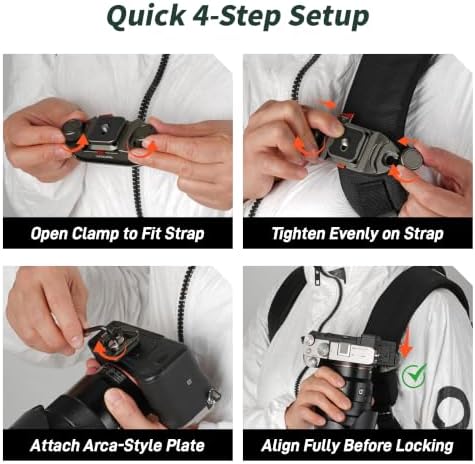 Camera Backpack Clip Arca-Style Quick Release Anti-Drop Dual-Lock - Image 3