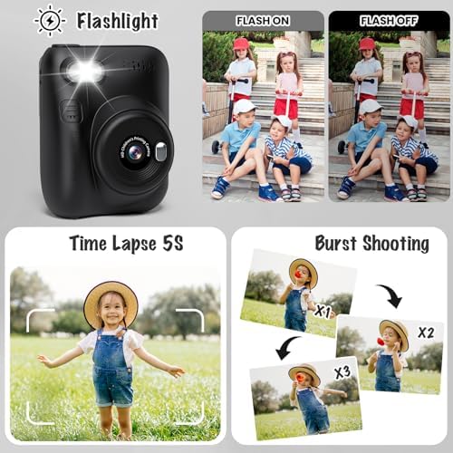 Instant Print Camera for Kids, 3.0" HD 1080P Digital Video Cameras - Image 4