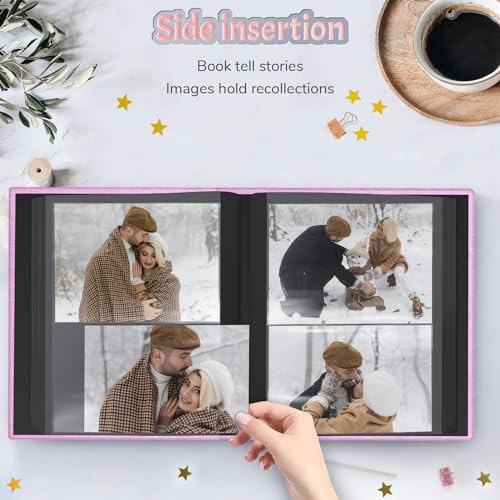 Popotop 4x6 Photo Album 200 Pictures, Linen Hardcover, Reinforced Spine - Image 5