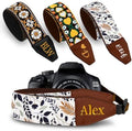 Art Tribute Camera Strap Personalized With Name - Shoulder, Crossbody & Neck Camera Strap for Photographers, Fits All Cameras, Canon Nikon Sony Fujifilm, Padded Strap W/Quick Release & Leather Ends by ArtTribute