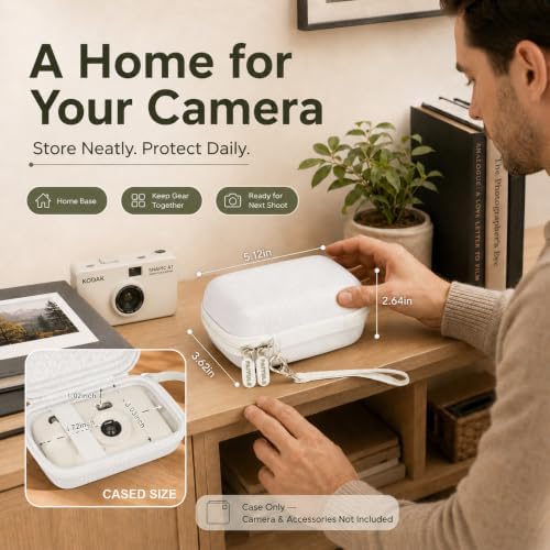 Case for KODAK Snapic A1 35mm Film Camera, Protective Travel Bag (White) - Image 6