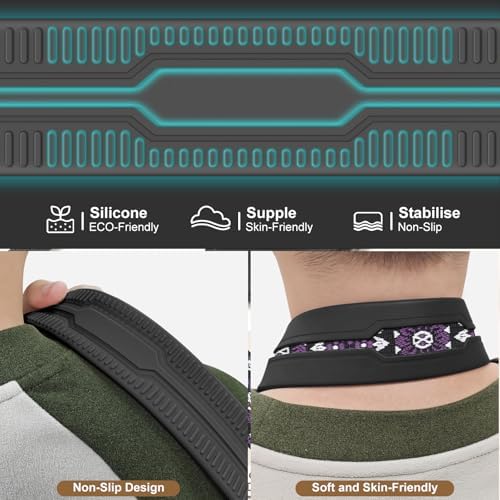 FIEIL Neck Strap Silicone Camera Straps - Padded Camera Strap, 1.5" Wide Adjustable Nylon Shoulder Strap - Compatible with Canon, Nikon, Sony, and More DSLR and Mirrorless Cameras (Purple) - Image 6