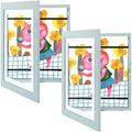 2 Pack 10x12.5 Front-Opening Kids Artwork Frames Changeable (Teal Blue) by GoldenStateArt