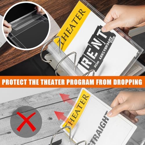 tutata 3 inch Binder with Sleeves, 5.5×8.5 Theater Program Holder - Image 2