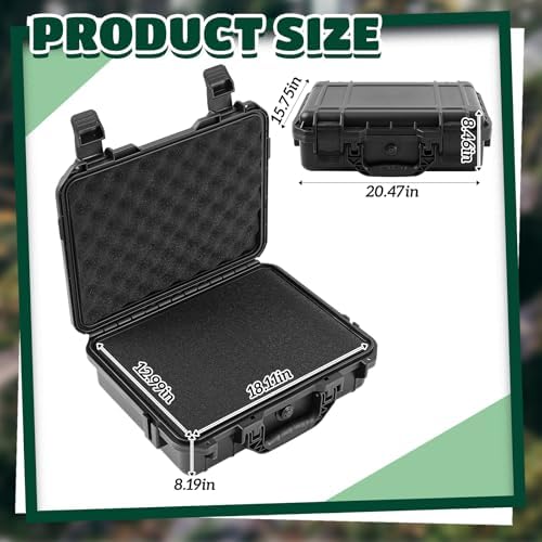Relaxweex 20.5 x 15.8 x 8.5 Inch Hard Case, Grid Shell, Black - Image 2