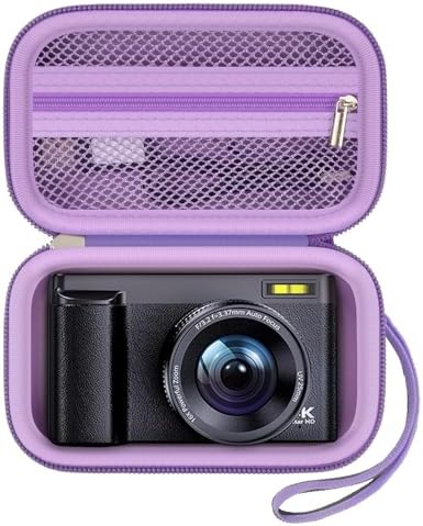 Digital Camera Case for Travelers & Vloggers, Case Only, Purple by Grapsa