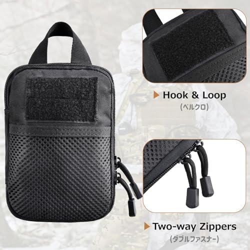 Azarxis Molle Pouches, Tactical Compact EDC Small Utility Pouch Waist Bags Sundries Storage Admin Organize Gear Gadget for Military Backpack - Image 4
