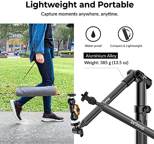 Brinno 3-in-1 Monopod, Phone & Action Camera Tripod, Clamp Mount, 360 Rotation & Universal Phone Holder for Mobile Phones & Action Cameras - ACC1100 - Image 6