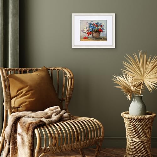 Americanflat 11x14 Vintage Picture Frame - Matted to 8x10 - White & Gold - Image 6