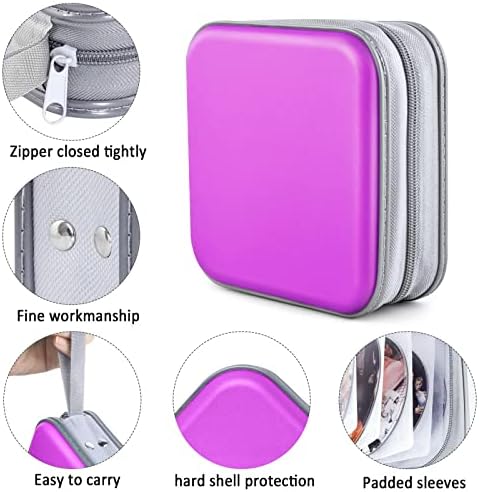 40‑Capacity Hard Plastic CD/DVD Binder for Car, Home & Travel - Image 2