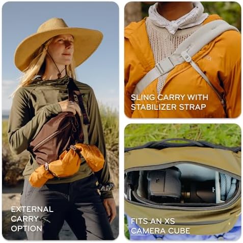 Peak Design Outdoor Sling 7L, Cloud, Padded Adjustable Shoulder Strap for Crossbody or Waist Carry, 10 Pockets, Ideal for Carrying Cameras and Essentials, Versatile Sling Bag for Men and Women - Image 4