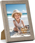 Vittanly 5x7 Picture Frame Made of Solid Wood for Wall & Table, Grayish Brown by Vittanly