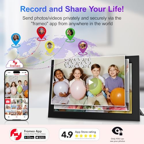 Frameo 10.1 Inch Digital Picture Frames Smart WiFi Digital Photo Frame with 1280x800 IPS Touch Screen HD, 32GB Memory, Auto-Rotate, Wall Mountable, Share Moments Instantly via Frameo App from Anywhere - Image 4