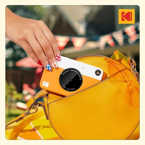 Kodak Printomatic Full-Color Instant Print Camera Starter Bundle + Carrying Case + Zink 20pk Photo Paper - Colorful Photos On 2x3 Sticky-Back Paper - Fun Gift for Birthday Christmas Holiday - Yellow - Image 6
