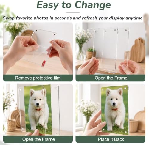 12 Pack Magnetic Photo Frames for Refrigerator 4x6" Magnetic Picture Frame - Image 5