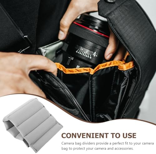 Cabilock Camera Bag Dividers Inserts 2 pcs Padded Divider Organizer for Camera Bag Shock Absorbing Insert for Backpack Lightweight Travel Gear Protection - Image 5