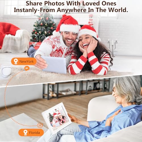 Smart White Digital Picture Frame WiFi Send Photos from Your Phone - Image 6