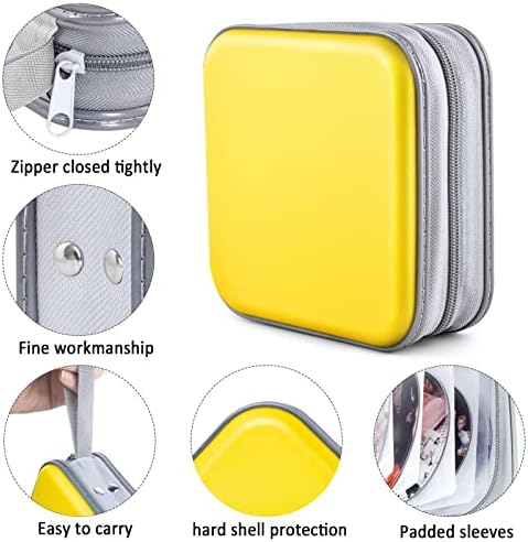 40‑Capacity Hard Plastic CD/DVD Binder for Car, Home & Travel - Image 2
