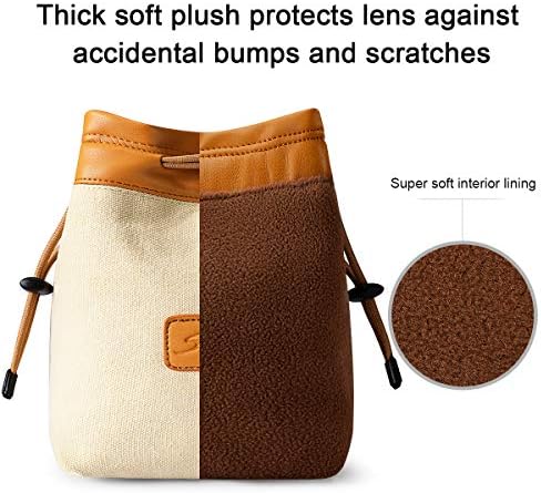 S-ZONE Soft Camera Bag DSLR Insert Handbag Drawstring Lens Case - Image 6