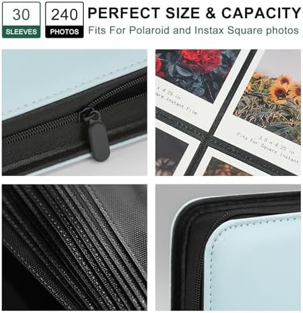 Large Polaroid Photo Album Binder, 240 Pockets. Sky Blue - Image 5