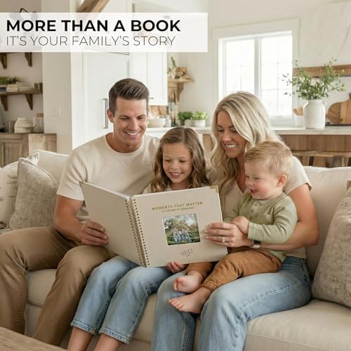 Beautiful Linen Scrapbook Photo Album 10"x10" - 40-Page Blank Guest Book - Image 4