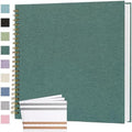 Scrapbook Photo Album 12x12 Inches 80 Pages Linen Cover Green by Bonyomor
