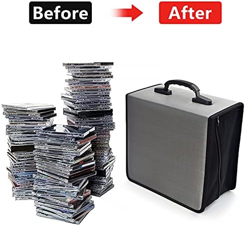 alavisxf xx CD Case, 432 Capacity Nylon Heavy Duty Organizer Wallet for Car - Image 3