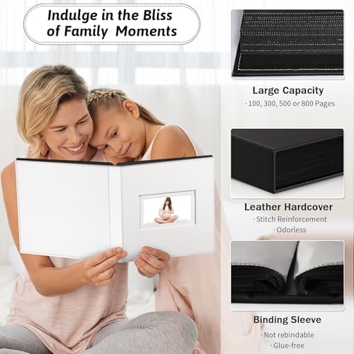 Popotop 4x6 Photo Album Holds 300 Pictures, Vegan Leather Hardcover - Image 4