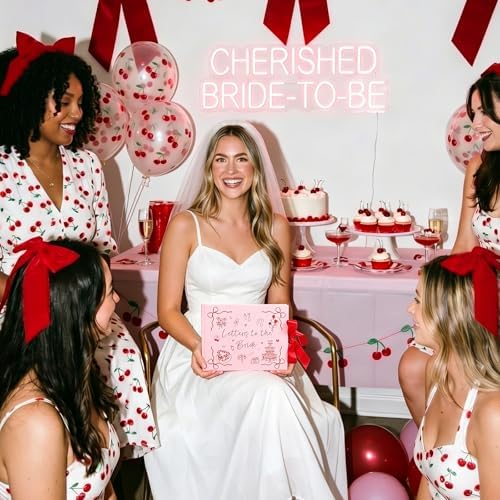 Wedding Guest Book Letters to Bride 8.5x7 Inch,Pink,Bow - Image 6
