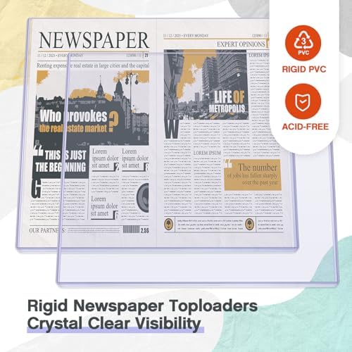 Faccito 6 Pcs Hard Newspaper Holder, 13 X 11'', 4.5mm Rigid PVC - Image 4