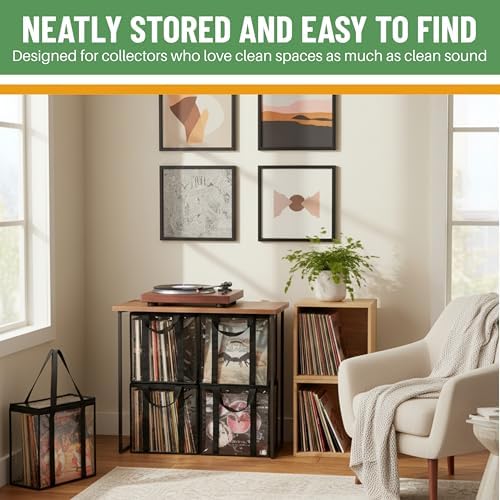 Evelots Vinyl Record Storage Bags, 3 Pack, Holds 108 LP Albums - Image 7