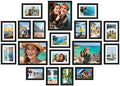 upsimples Picture Frames set of 19, Including 8x10, 5x7, 4x6 Black Frame by upsimples