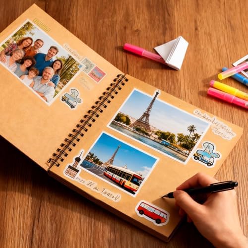 10x10 Scrapbook Album, 50 Pages Hardcover DIY Photo Memory Book - Image 5