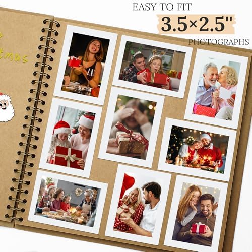 Scrapbook Photo Album 10"x10" 20 Sheets 40 Pages Hardcover Kraft Paper - Image 4