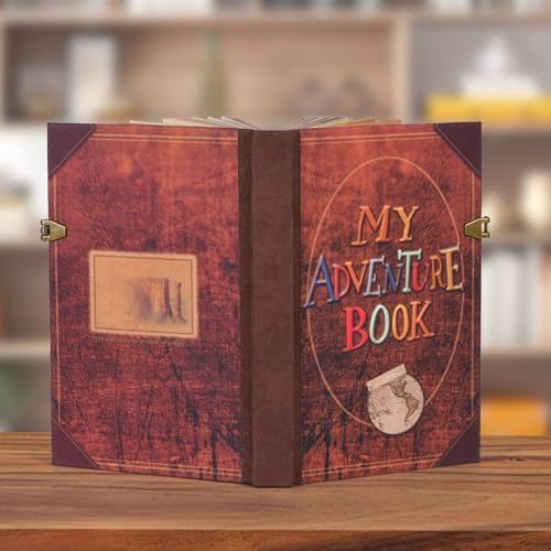 My Adventure Book Luxury Faux Leather Journal - 164 Page 8.2 * 5.9 inch Scrapbook, Vintage 3D Embossed Photo Album & Travel Diary | Anniversary Wedding Valentine Gift Set for Couples - Image 6