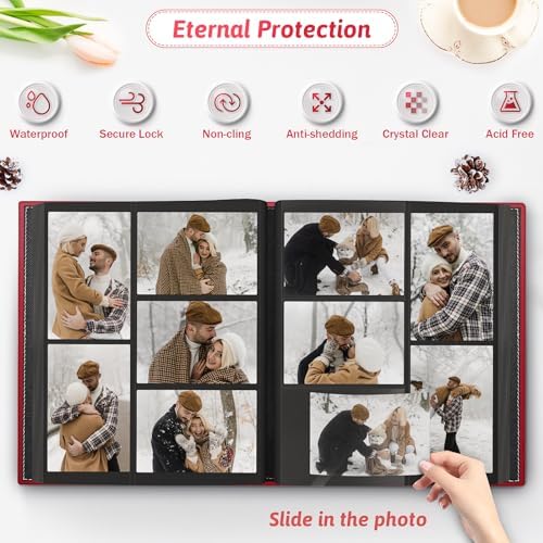 Popotop 4x6 Photo Album Holds 800 Pictures, Vegan Leather Hardcover - Image 3