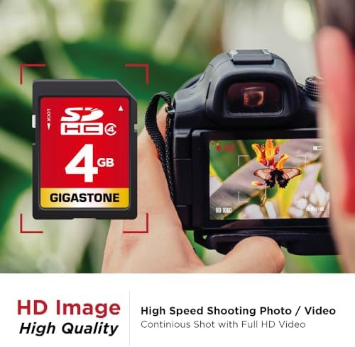 GIGASTONE 4GB SD Card, Speed Up to 20MB/s, SDHC UHS-I Class 4 Memory Card for Photo Video Music Voice File DSLR Camera DSC Camcorder Recorder Playback PC Mac POS, with 1 Mini case - Image 4