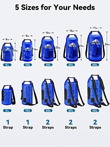 HEETA Dry Bag Waterproof Backpack with Phone Case 5L/10L/20L/30L/40L - Image 2