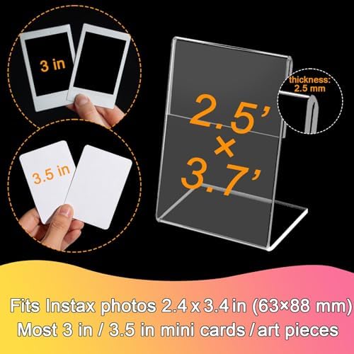 12 Pack Wallet Size Picture Frames,2.5x3.7 Acrylic Picture Frame,Mini Photo Frames for 3 in/3.5 In Mini Instant Films Photo Cards - Image 2