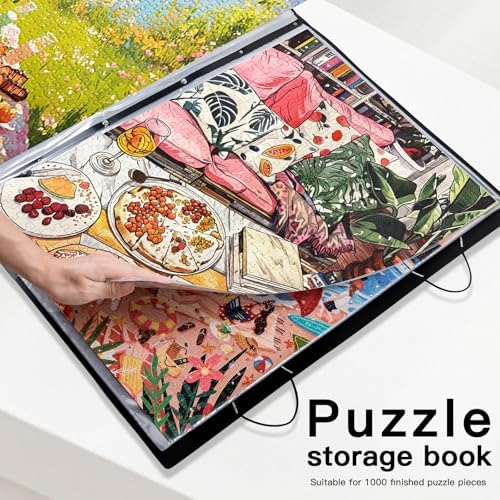 Puzzle Storage Folder Keeper Case,Portable Puzzles Organizer Accessory, Large Capacity 20x28in Puzzle Album Book Holder Portfolio,1000-Pieces for Jigsaw Enthusiasts Storage Binder Saver - Image 4