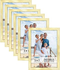 Icona Bay 5x7 Picture Frames (Gold, 6 Pack), Modern Professional Frame Set, Noble Collection by IconaBay
