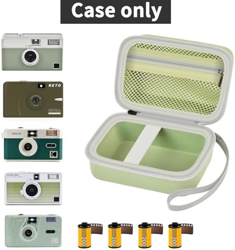 Digital Camera Case Compatible with KODAK EKTAR H35 H35N Half Frame Film Camera, Storage Holder Organizer for Kodak Ultra F9 M35 M38 Paper Shoot kamera, 35mm Film Rolls (Box Only) - Green - Image 2