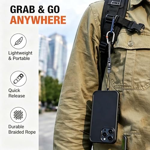 YUJA Quick-Release Wrist Strap 2-Pack - Camera & Phone - Heavy Duty Braided Lanyard with Detachable Buckle - Image 6
